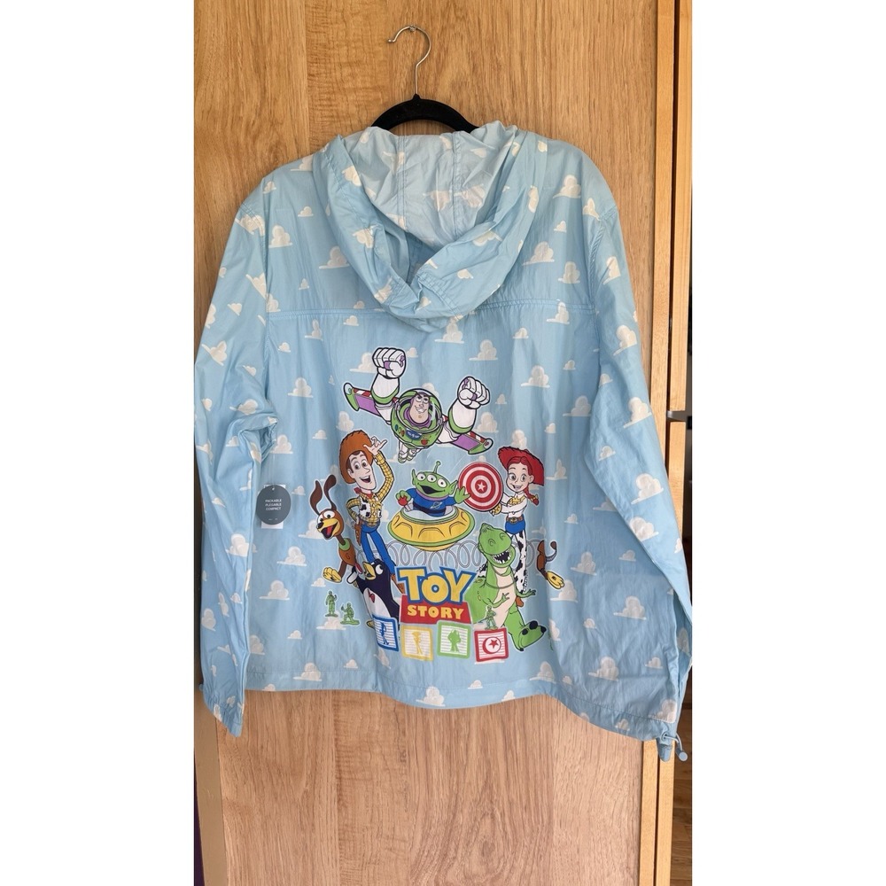 Disney Parks Pixar Toy Story Women's  Packable Compact Rain Jacket RARE L NWT